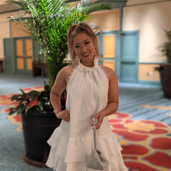 THEIA Size 2 White Cocktail Lace Dress with Pockets - Picture 2 of 5